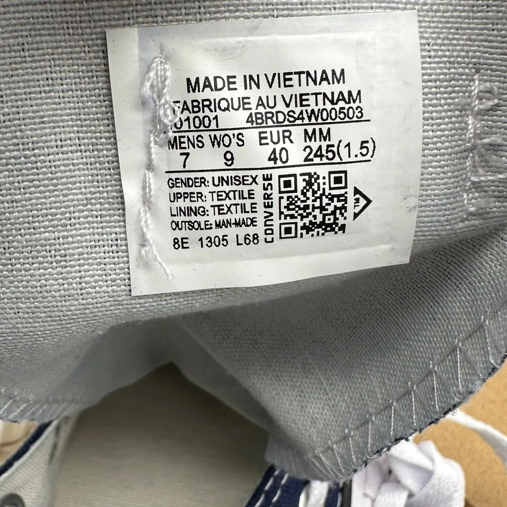Converse Shoes Unisex Mens 7 Womens 9 Blue‎ Chuck Taylor All Star Logo M9622 NEW - Picture 5 of 8